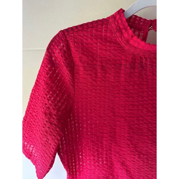 ANTHROPOLOGIE Maeve short sleeve pink top size medium - Picture 3 of 7